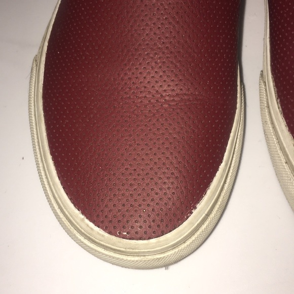 Burgundy leather Vans - Picture 6 of 8